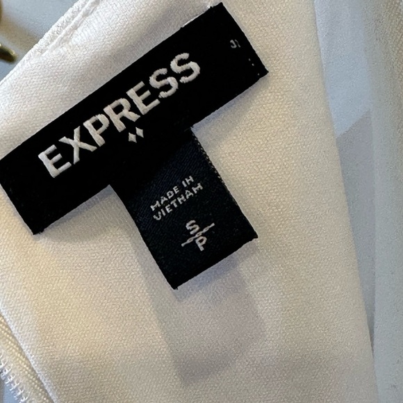 Express White Satin Wrap Mini Dress with Side Bow Size Small - Picture 6 of 6